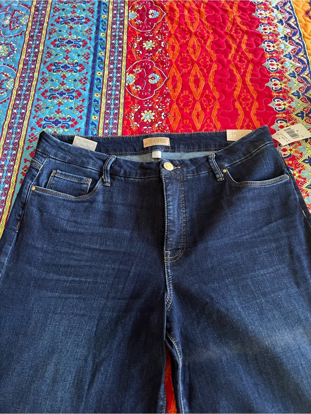 Kut from the Kloth Dark Blue High Rise MEG FAB AB wide leg Women’s Jeans
